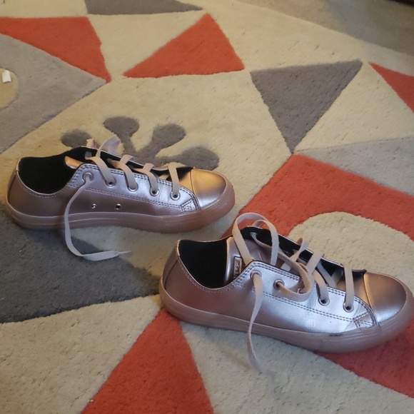 Converse All Star Metallic Rose Leather Sneakers - Picture 4 of 6